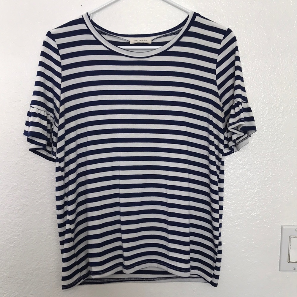 Navy striped shirt